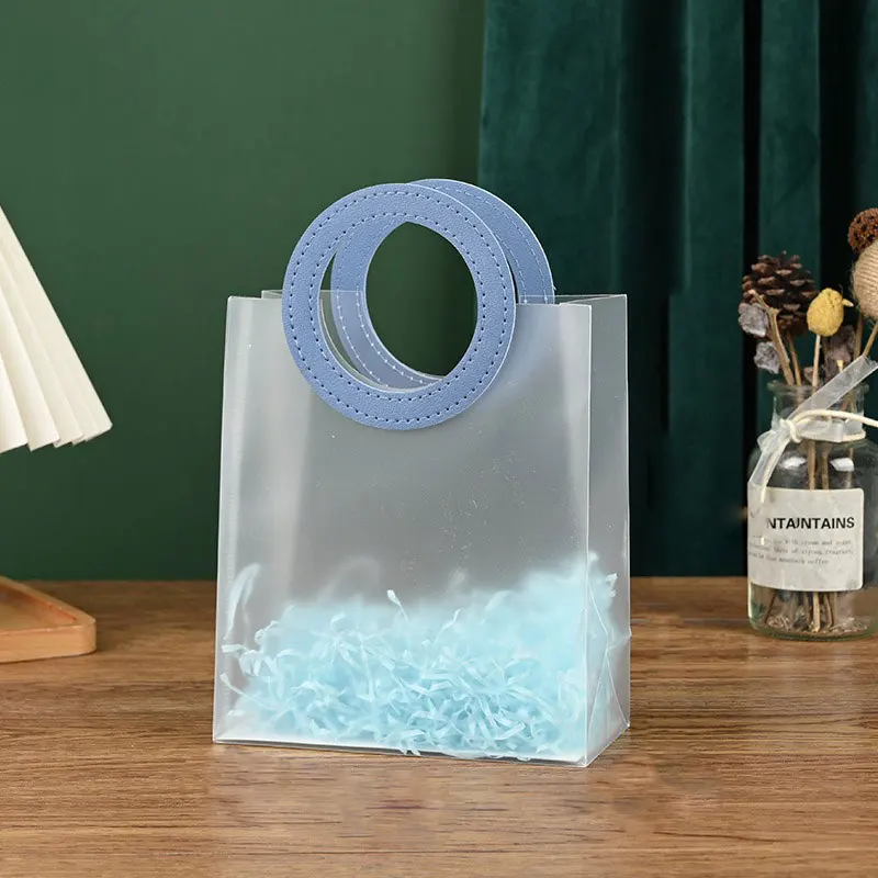 

Полупрозрачные подарочные пакеты с круглыми ручками, 5/10 шт