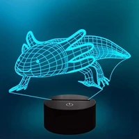 axolotl lamp night light 3d illusion lamp for kids bedroom decor 7 color changing xmas holiday birthday gifts for boys girls