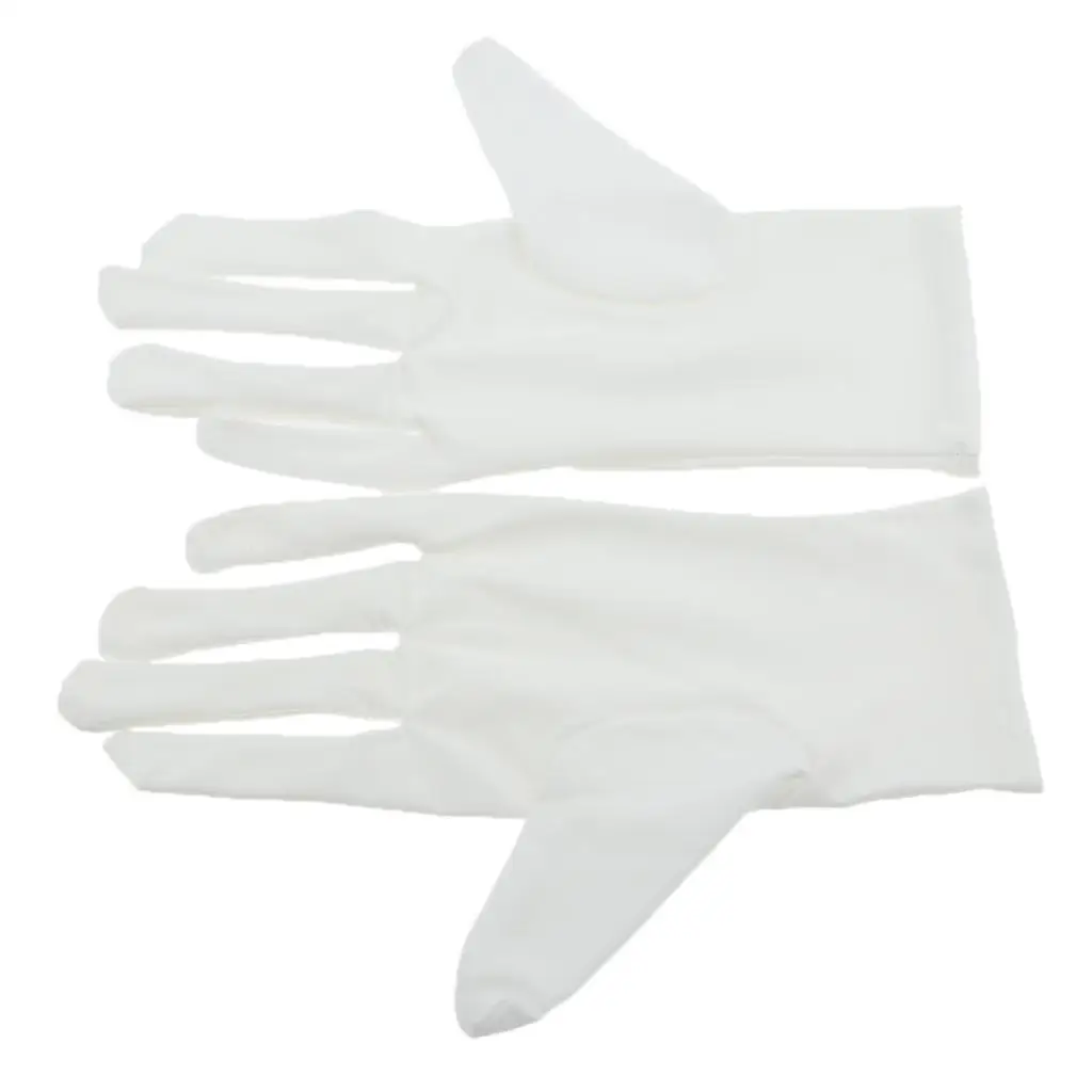 

1 Pair White Soft Etiquette Lining Gloves Wear-resistant Elastic Unisex for Jewelry Appreciation