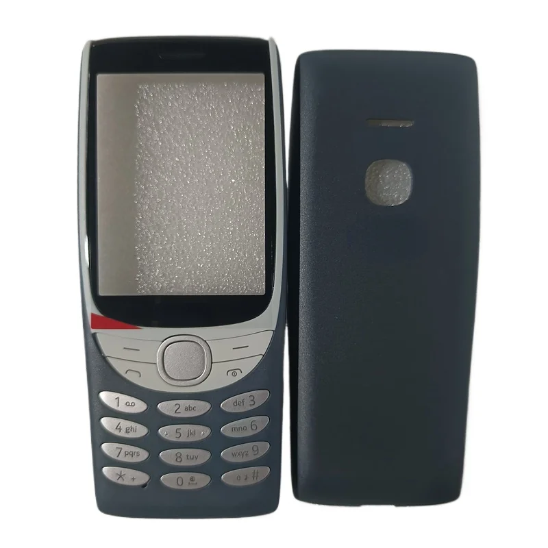 Для Nokia 8210 4G Полный Корпус Передняя рамка + крышка аккумулятора английская