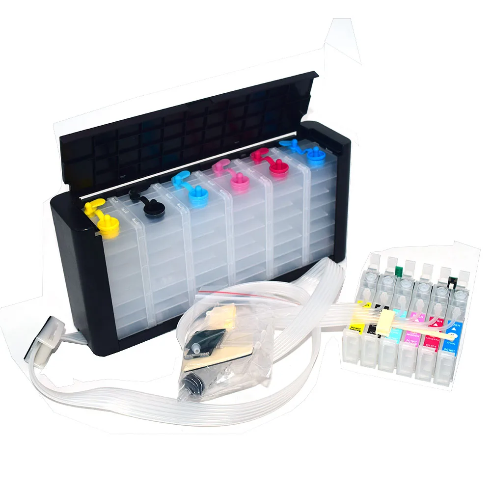 6-цветная система подачи чернил Ciss T0791-T0796 с чипом ARC для струйного принтера Epson 1400