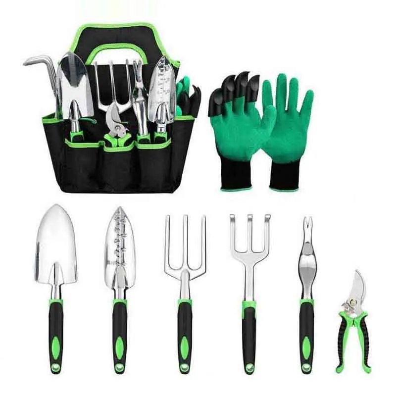

Aluminum Alloy Garden Shovel Set Outdoor Agricultural Potted Planting Household Loose Hand Tools 3/9PCS Garden Planting Tools