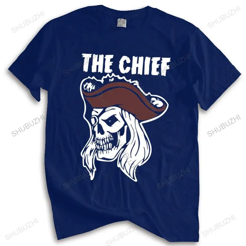 

Cotton Tshirt Men Crew Neck Tops Men's The Chief Pirate Skull Premium Cotton T-Shirt Unisex Teeshirt Euro Size