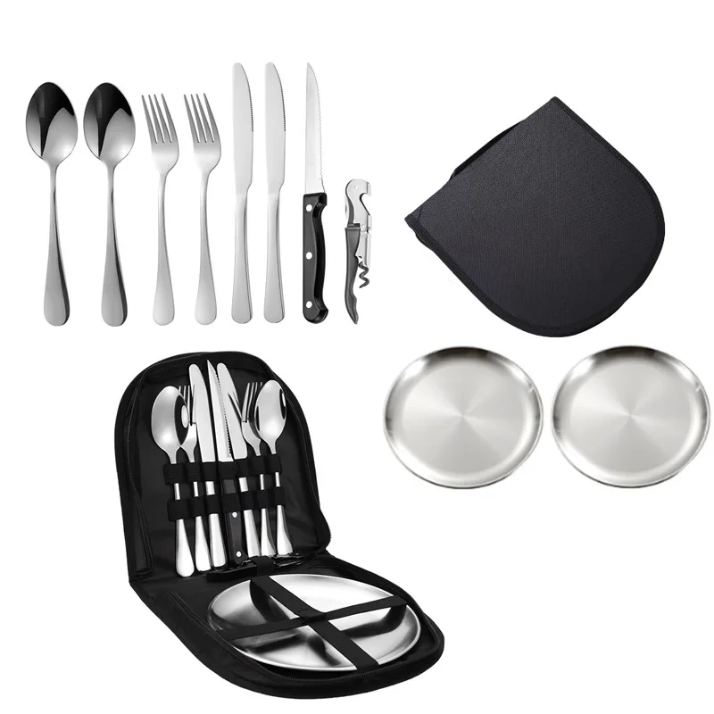 

Набор столовых приборов для пикника на открытом воздухе, 10 шт.