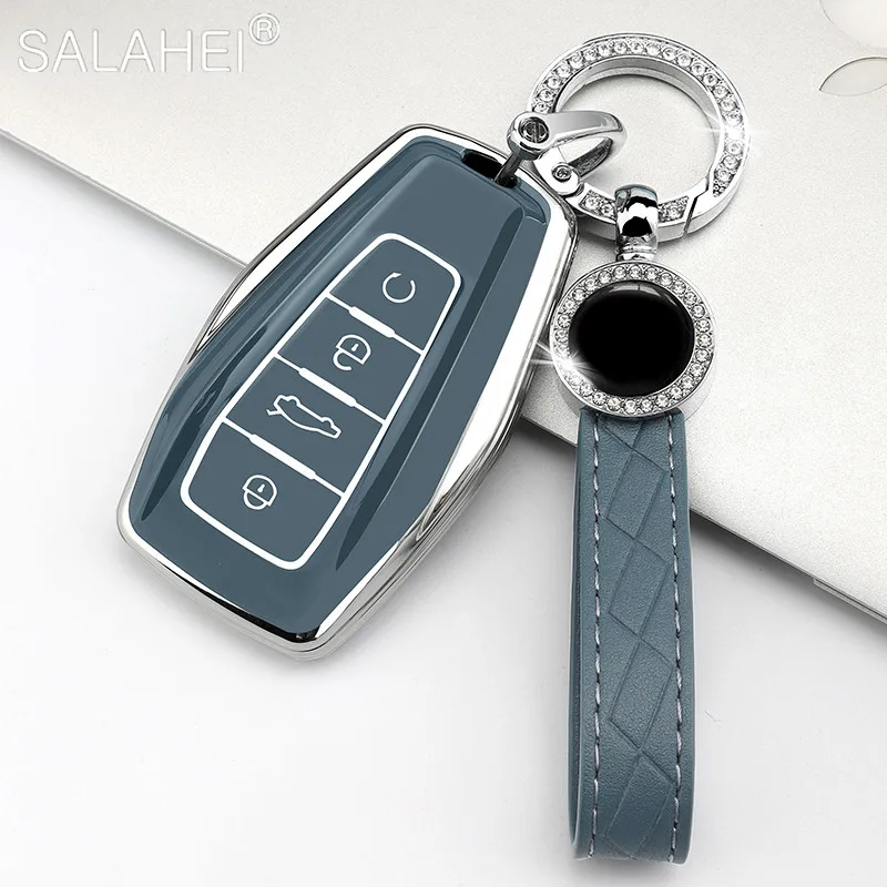 

TPU Car Remote Key Case Cover For Geely Atlas Boyue NL3 EX7 SUV GT GC9 Emgrand X7 Borui Coolray Azkarra FY1 GS X6 SUV 2019 2020