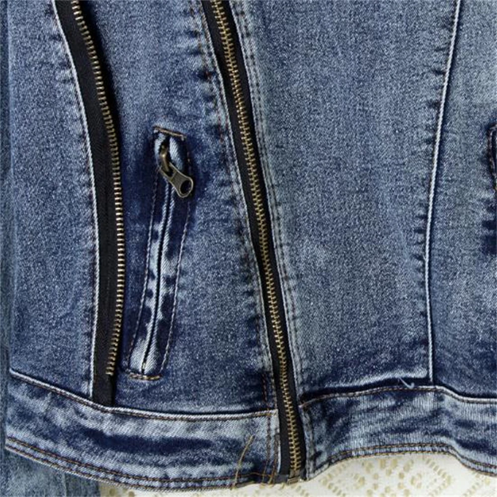 Новые модные джинсовые куртки со звездами женские укороченные верхние одежды в