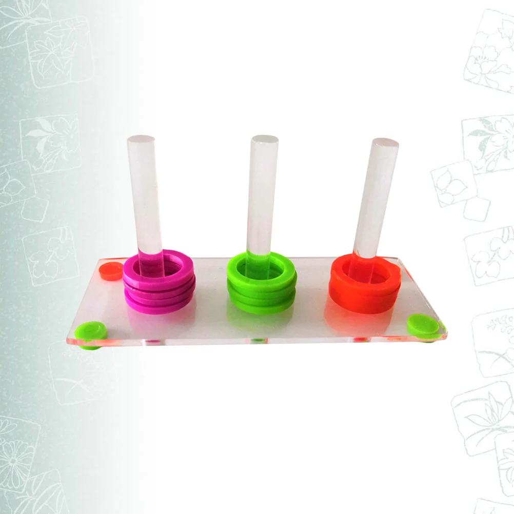 

Toy Parrot Ringtoys Puzzle Gym Play Education Foraingchew Color Stacking Trick Tabletop Bird Educational Playing Birds Training