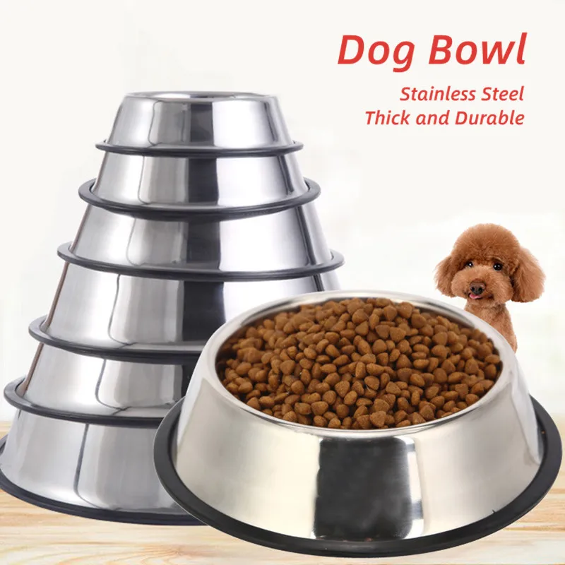 

Bowl Water For Double Bowl Stainless Large Cat Steel Pets Food Dog Cats Accessories Puppy Feeder Dog Size Pet Bowls Dishes Dog 6