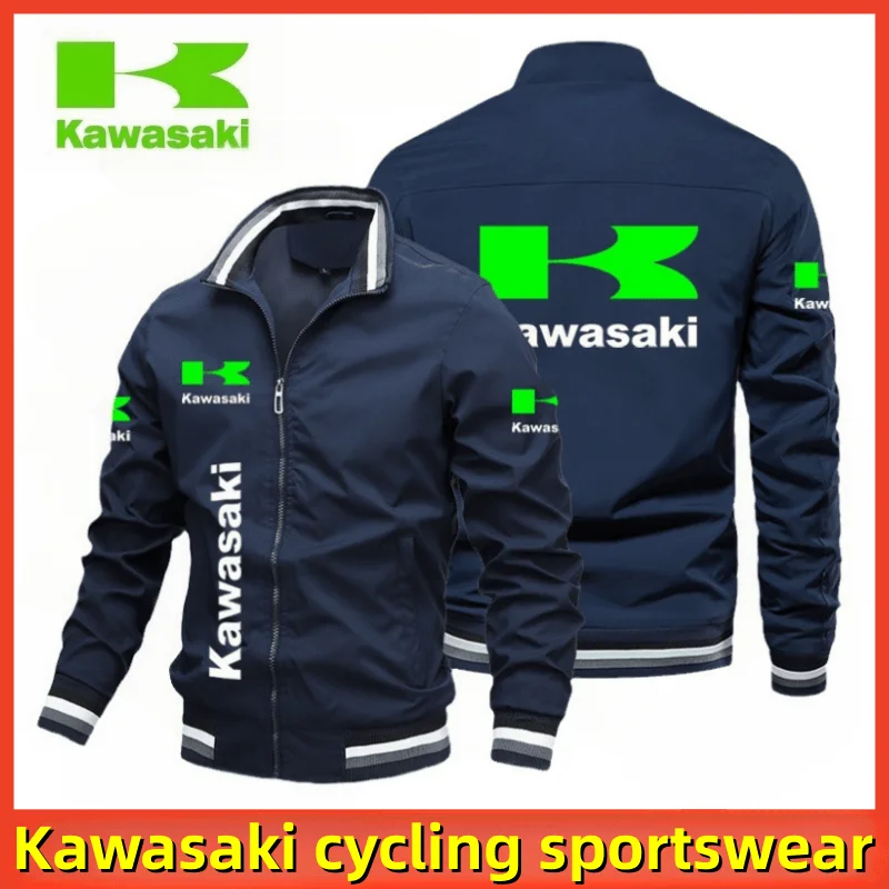 

Kawasaki Logo Motorcycle Jacket for Men, Biker Jacket, Trendy Casual Motion, Kawasakin's Clothing, Winter, New, 2023