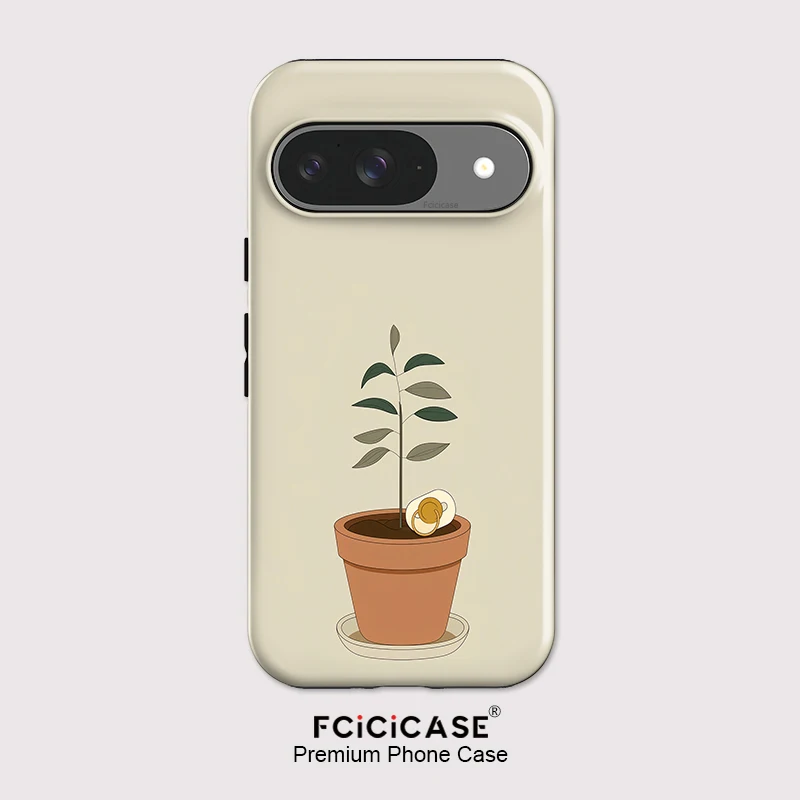 Фото Чехол для телефона Fcicicase с принтом листьев растений для Google Pixel 10A 8A 7A 9 10 Pro XL 8, матовый, противоударный, двухслойный, акриловый №1