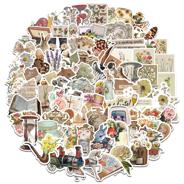 10/50PCS Scrapbooking Stickers Kawaii Rabbit Decorative Label Sticker for DIY  Art Craft Planner Scrapbook Diary Calendar Album