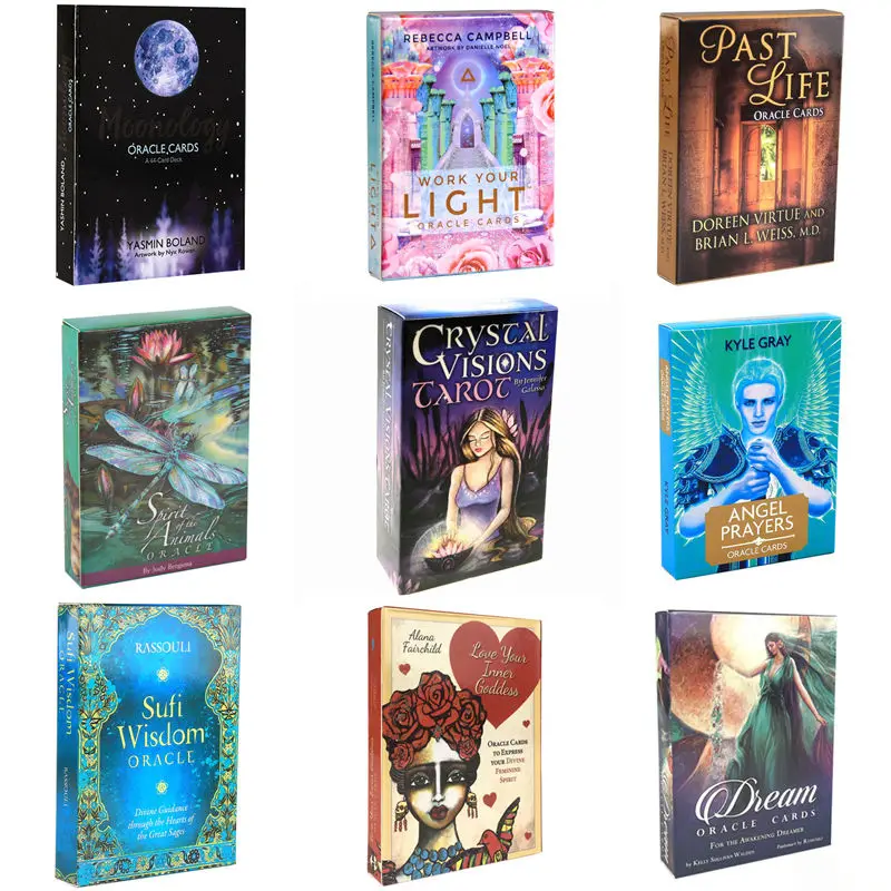 

Moonology Oracle Tarot Card Fate Divination Game Card English Board Game Toy For Adult Children With PDF Guide Book