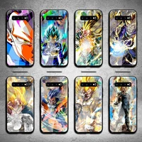 dragon ball z vegeta phone case tempered glass for samsung s20 plus s7 s8 s9 s10 note 8 9 10 plus