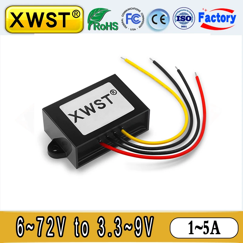 DC 6-72v 12v 24v 36v 48v 60v to 3.3v 3.7v 4.2v 6v 7.5v 9v Step Down Module Power Converter 1A 3A 5A Mini Buck Converters