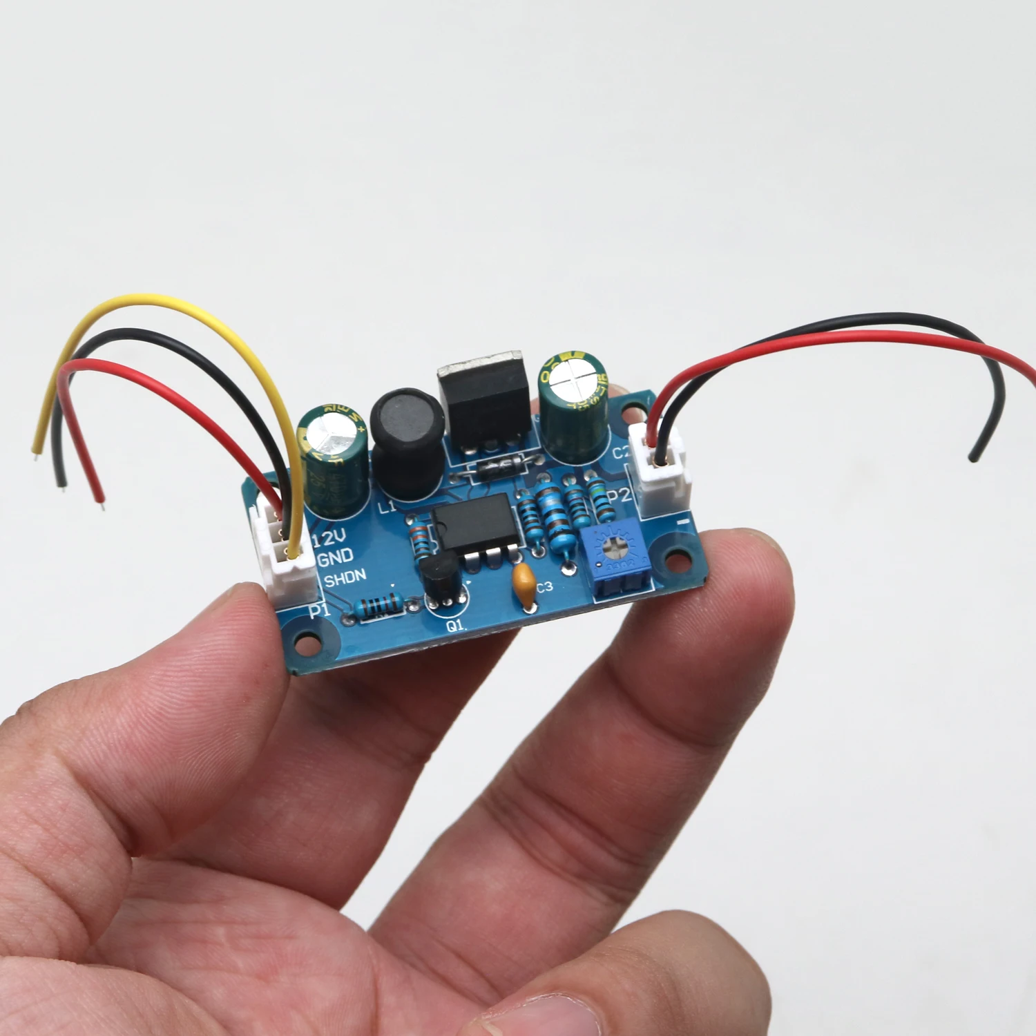 Фото Модуль повышения напряжения для Nixie Tube, 12В-24В в 90В-250В, высоковольтный блок питания для часов Magic Eye 6E2 6E1 160В 170В Pro Plus Ultra V2 №1