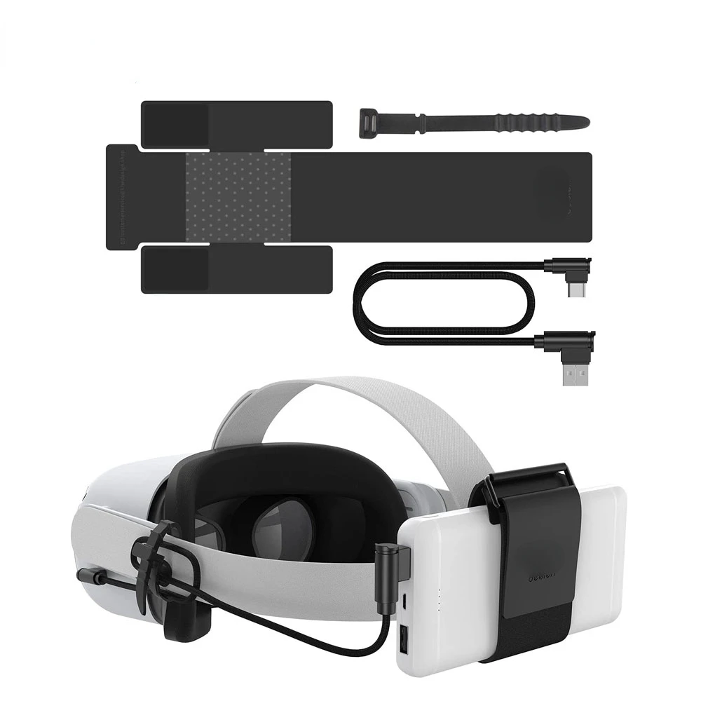 

Ремешок для аккумулятора 3 в 1 для Oculus Quest 2/HTC Vive Deluxe, ремешок для внешнего аккумулятора, аксессуары виртуальной реальности