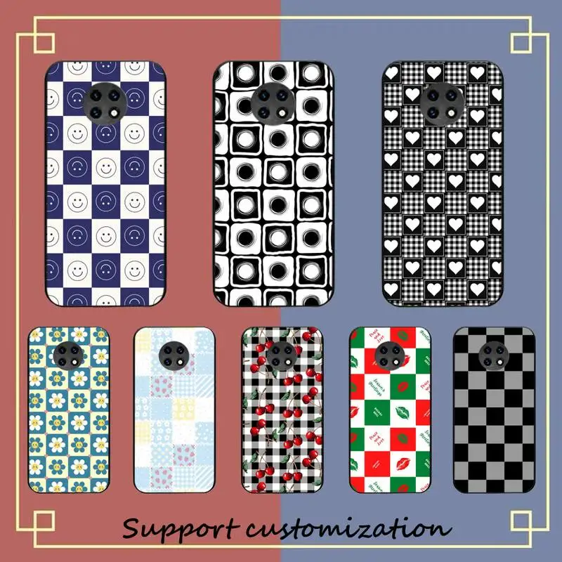 

Checkerboard Plaid Checked Checkered Phone Case for Redmi Note 8 7 9 4 6 pro max T X 5A 3 10 lite pro