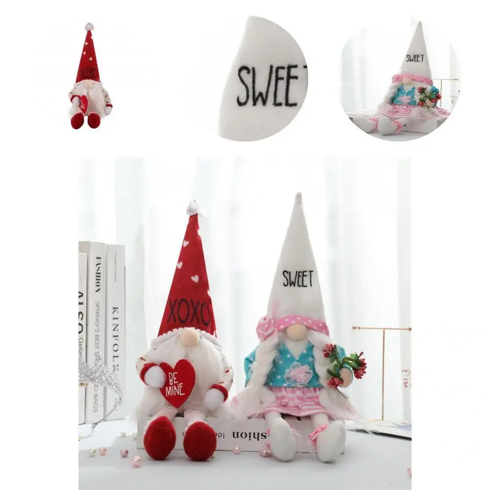 

Pretty Dwarf Decoration Fine Stitching Long Lasting Gnomes Ornament Relieve Boredom Faceless Doll