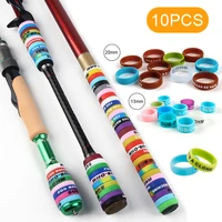 10pcs fishing rod anti skid silicone cover fishing rod grip protective covers elastic handle non slip ring covers fishing tools