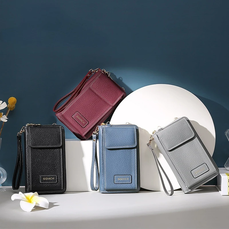 

Touch Screen Messenger Mobile phone Bag Female 2023 New Purses Trendy Simple Shoulder Small Bag Mini Mobile Wallets Money Bags