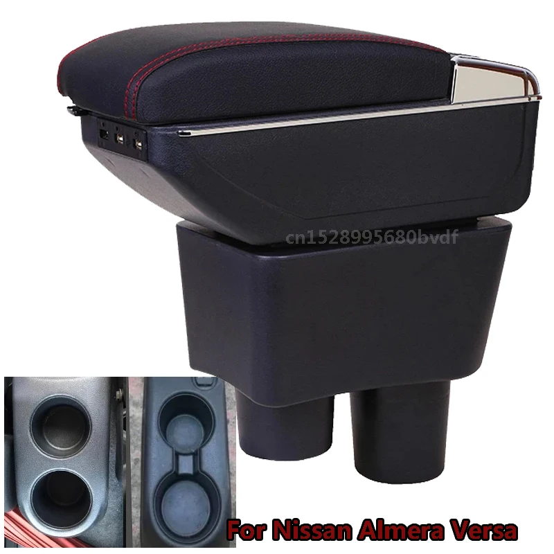 

For Nissan Almera Versa Armrest For Nissan Almera Car Armrest Box Storage Box ashtray decoration Refit accessories