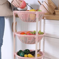 3 layers storage rack kitchen organizer shelf home furniture storag box bathroom organizer fruit storage rack drain rack