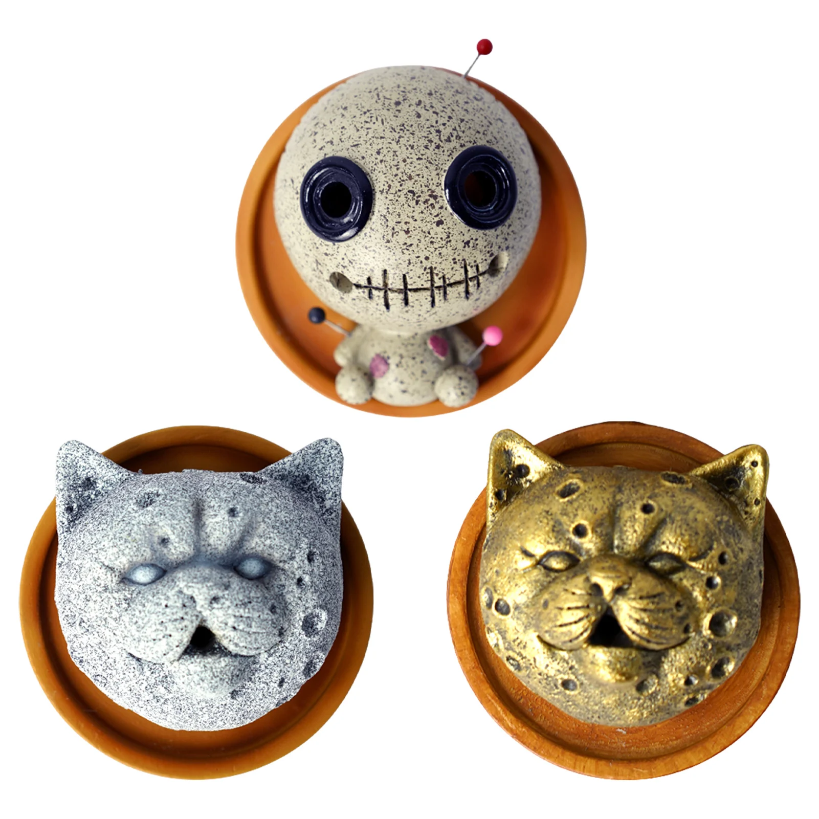 Кукла Voodoo на Хэллоуин подставка для благовоний конусная горелка из смолы