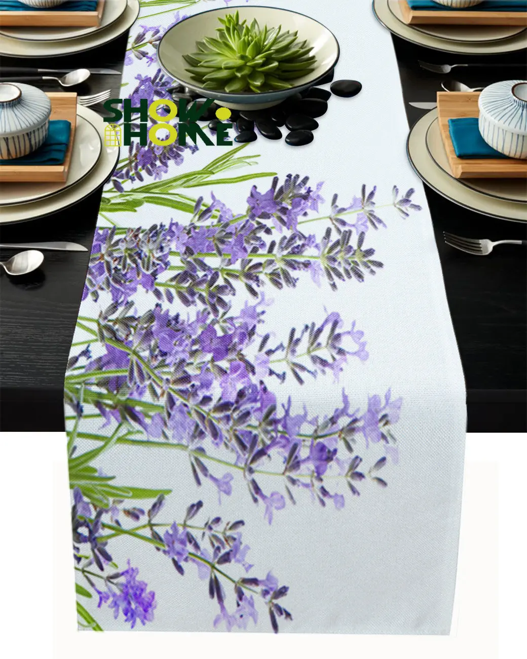 

Роскошный фиолетовый цветок лаванды Белый Скатерть для свадьбы дня рождения вечеринки отеля обеденный стол Высокое качество скатерть