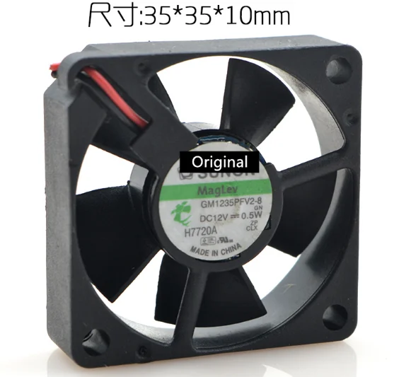Оригинальный, 100% рабочий, для SUNON GM1235PFV2-8 F.GN DC 12V 0,5 W 35x35x10 мм, вентилятор охлаждения сервера