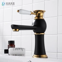 black faucet european style cold and hot water shower wash basin homes bathroom accessories all copper products slt001