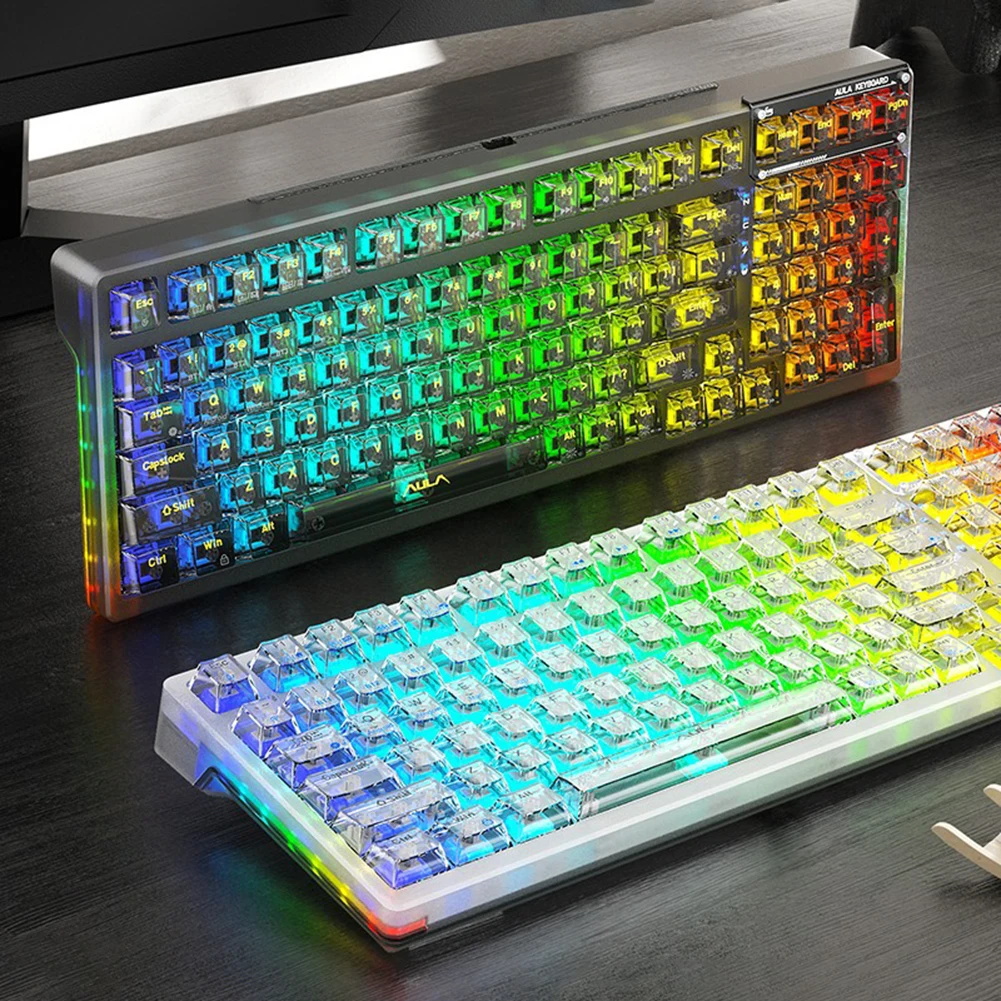 

Клавиатура игровая Беспроводная механическая, 2,4 ГГц, RGB подсветка, 99 клавиш