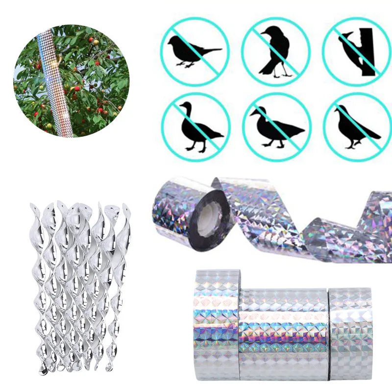 

Anti Bird Tape Audible Repellent Fox Pigeons Repeller Ribbon Tapes for Pest Control For Garden Agriculture Supplies