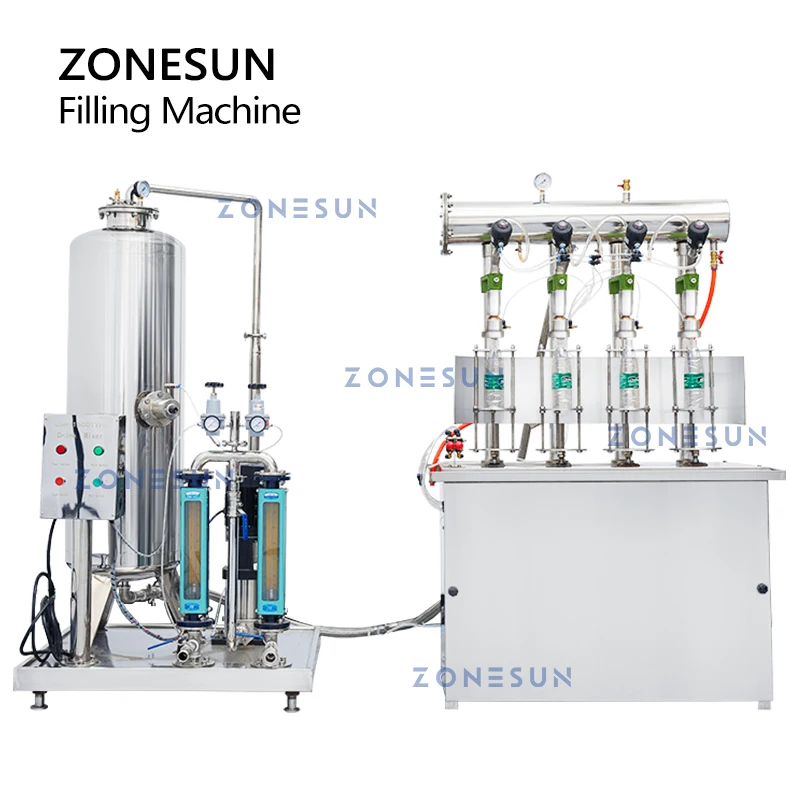 ZONESUN Газированные напитки Изоobaric Машина для розлива Пиво Кола Сода Физистый