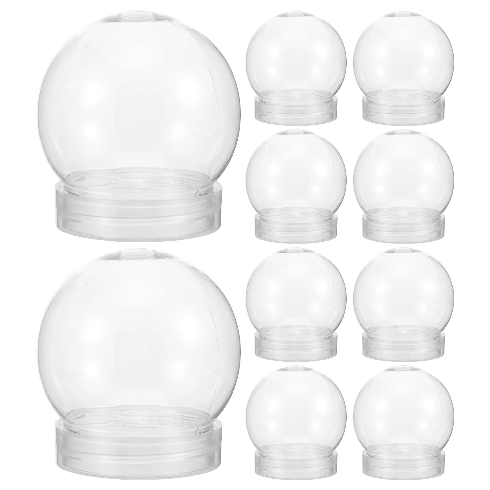 

DIY Snow Globe Water Globes Prop Snowglobes Ball Shape Compact Plastic Mini Kids