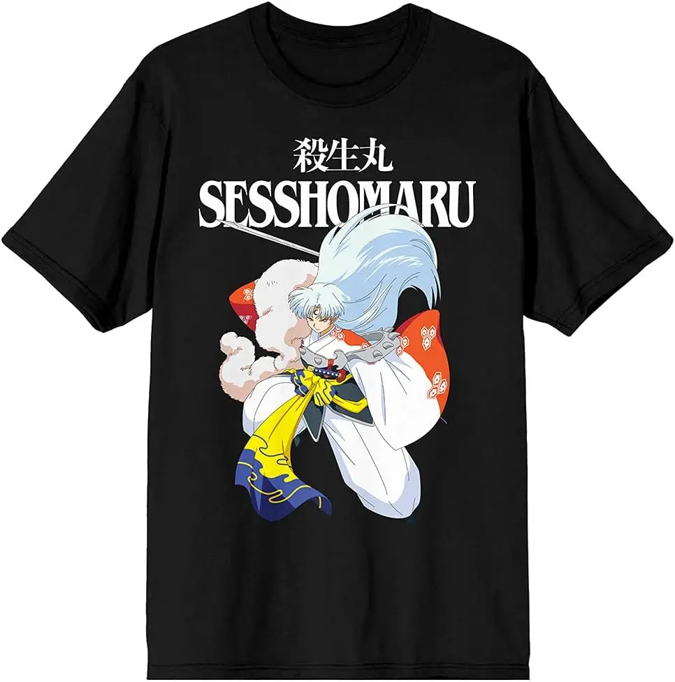 Одежда для мужчин и женщин хлопковые футболки оверсайз Inuyasha Манга серия Sesshomaru