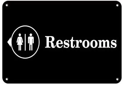 

Metal Wall Sign Tin Sign Restrooms Direction Sign Poster Bar Tavern Coffee Shop Shopping Mall Wall Decoration Plaque Metal Plate