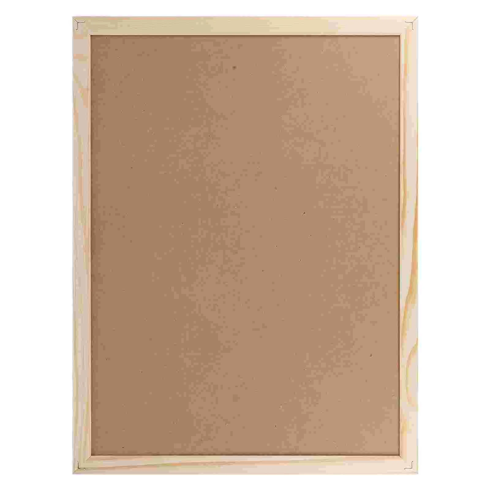 

Wooden Frame Bulletin Board Office Tile Trim Memory Display Cork Announcement Message