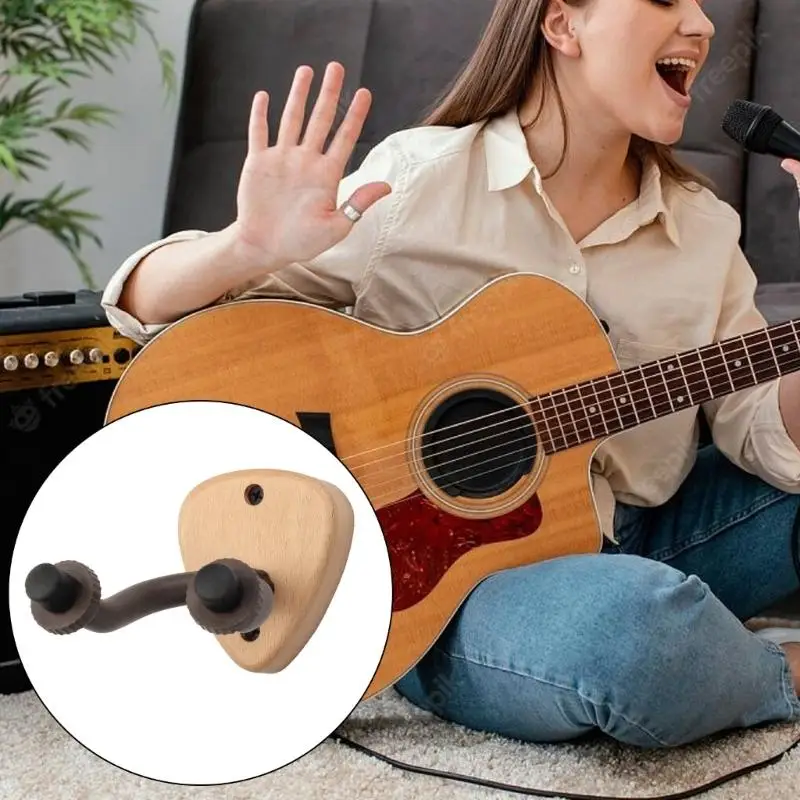 Гитарная стена вешалки для деревянной базовой стенд U-образной гитарный крючок