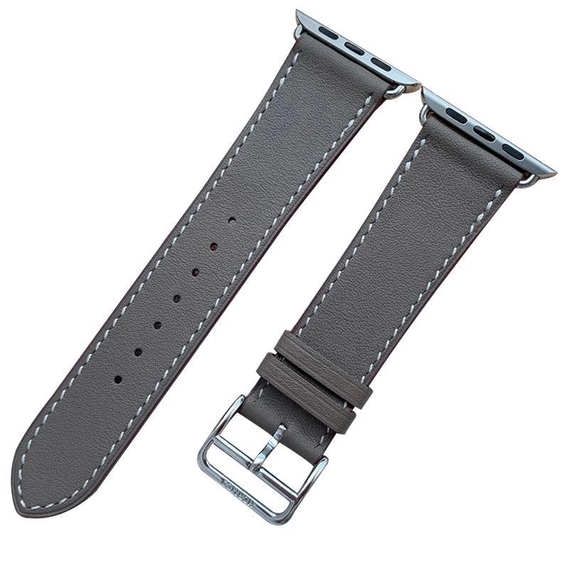 Pure Hand stitched wristband suitable for Her logo Apple iwatch8 AppleWatch7/6/5/4/3SE leather wristband 49mm 45mm 41mm