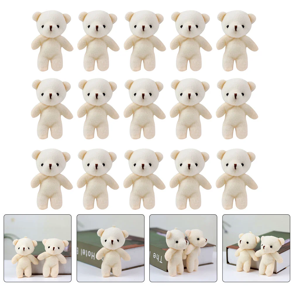 

18 Pcs Mini Stuffed Animals Hanging Tiny Bears Pendant Multi-function Figurines Ornament Portable Baby