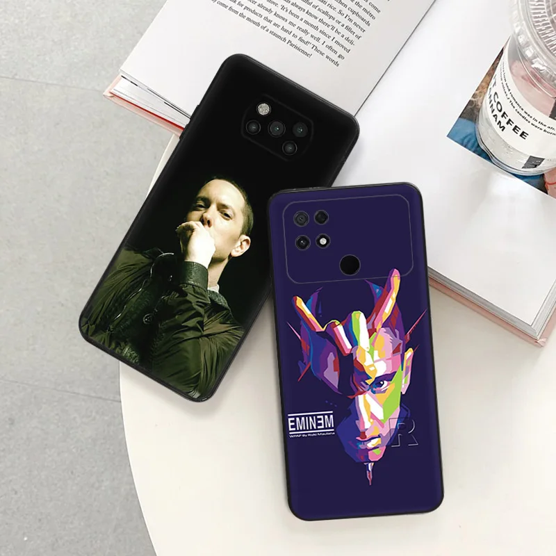 Черный матовый чехол для телефона Eminem RAP GOD с защитой от падения Xiaomi Poco C51 C50 C40 M5 M5S M4