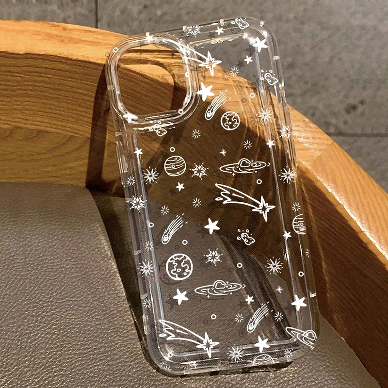 Sun Moon Stars Phone Case For OPPO Realme C67 C65 C63 C55 C53 C35 C30 C11 12 10 9 8 7 6 5 3 Pro Plus 4G 5G Transparent Cover