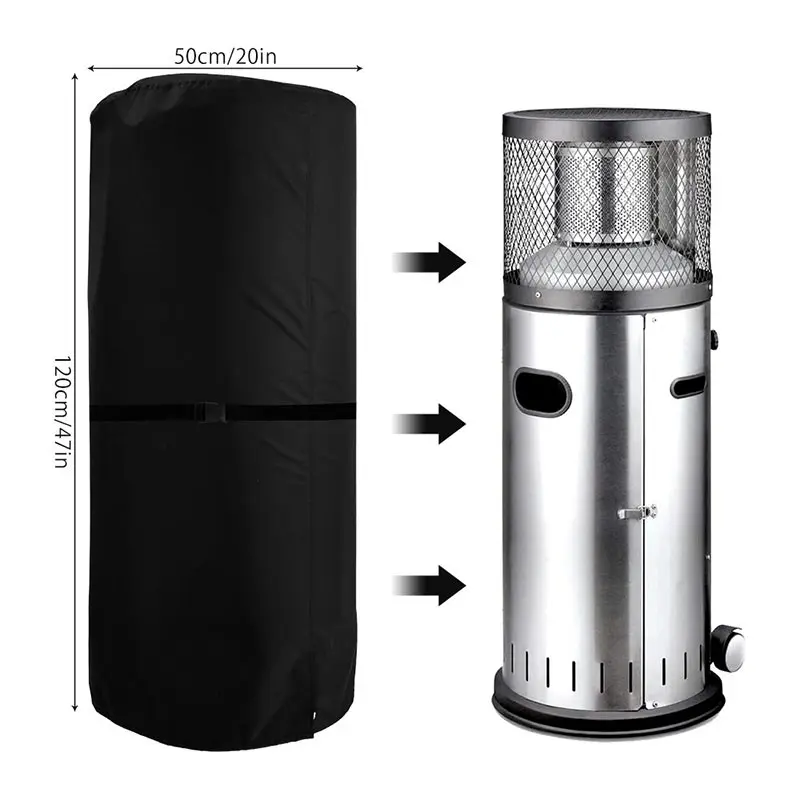 

Heater Cover 210D Oxford Cloth Waterproof Patio Heater Cover Courtyard Outdoor Round Air Energy Heater Cover Furniture Cover
