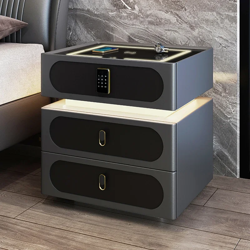 Прикроватный столик в скандинавском стиле дизайнерская круглая ночная тумбочка