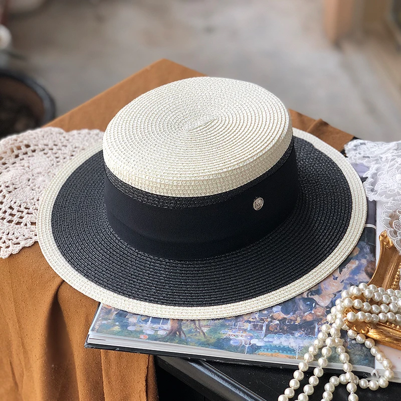Шляпа с плоским верхом в британском стиле шляпа от солнца маленькими полями