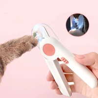 professional pet nail clipper led light stainless steel scissors convenient nail cutter pet dog cat claw toe clea clippers