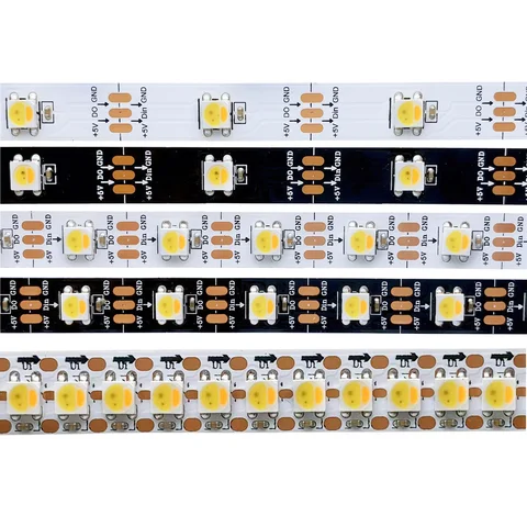Пиксельная Светодиодная лента SK6812 WWA, 5 м, 5 В, 30, 60, 144 светодиодов/м, программируемая индивидуально модифицируемая лента WS2812B, теплый белый + янтарный свет