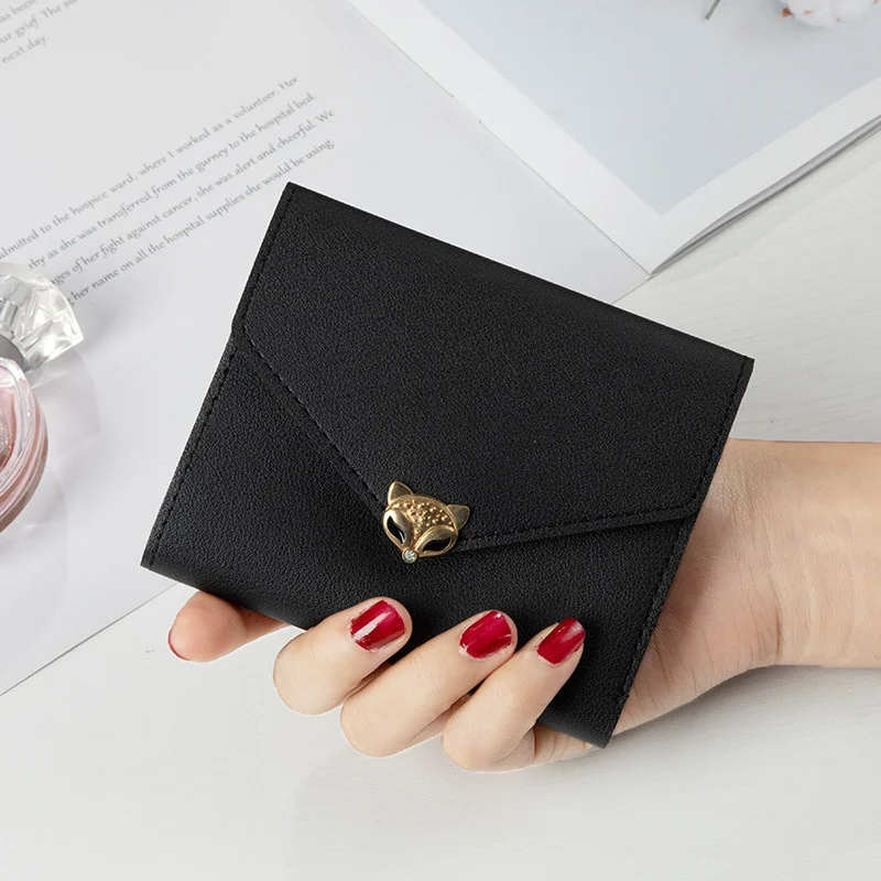 Small wallet women's short 2022 new Korean fashion folding personality student Cute Mini fashion wallet zero wallet