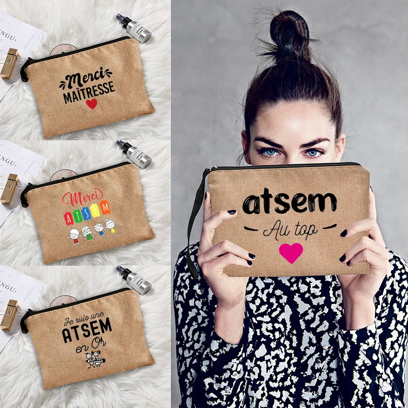 Super Atsem Printed Cosmetic Bags Super Atsem School Bags Gifts Bachelorette Party Makeup Bag Toiletries Organizer Pouch Purses