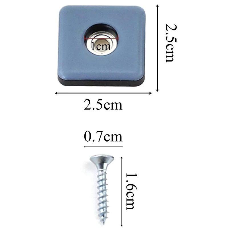 20 шт. мебельные ползунки для ковров PTF направляющие ввинчивающиеся квадратные